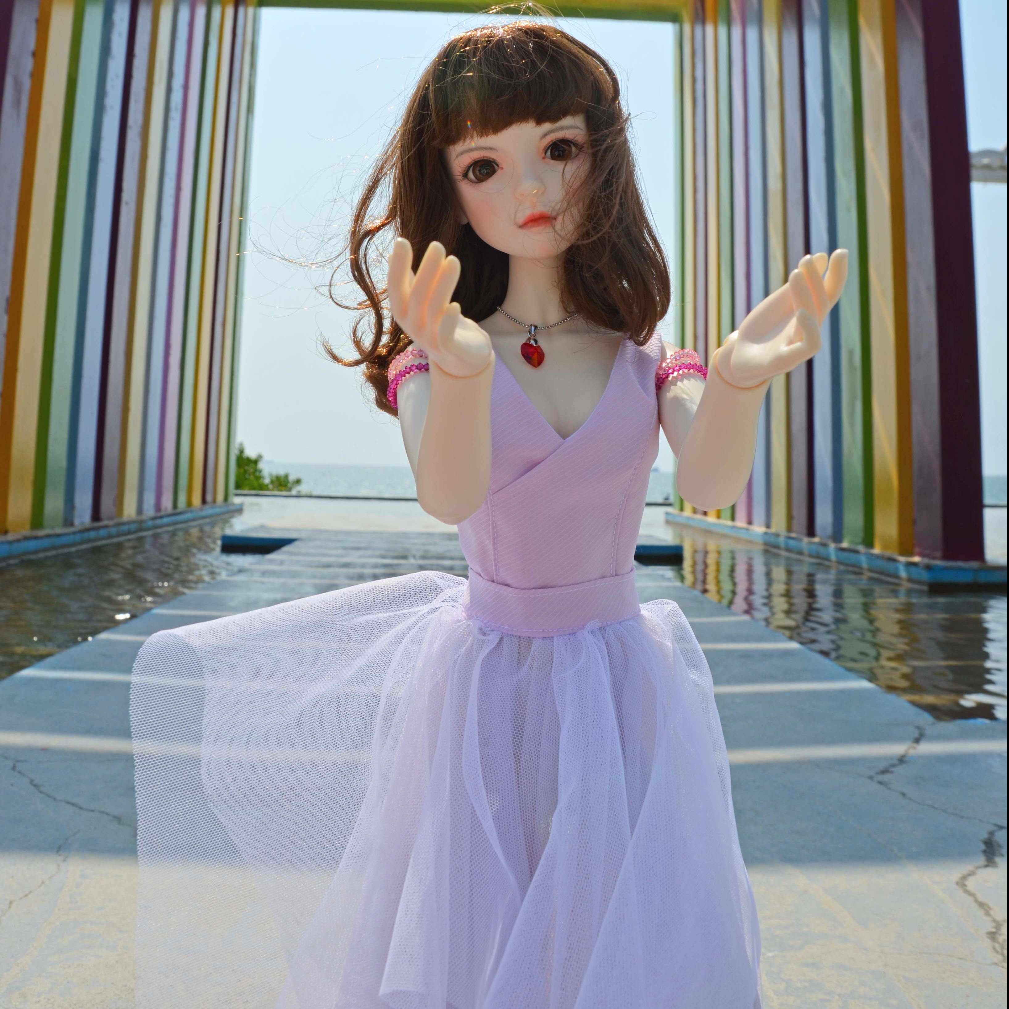BJD DD 3分娃長網紗裙套裝SE110001